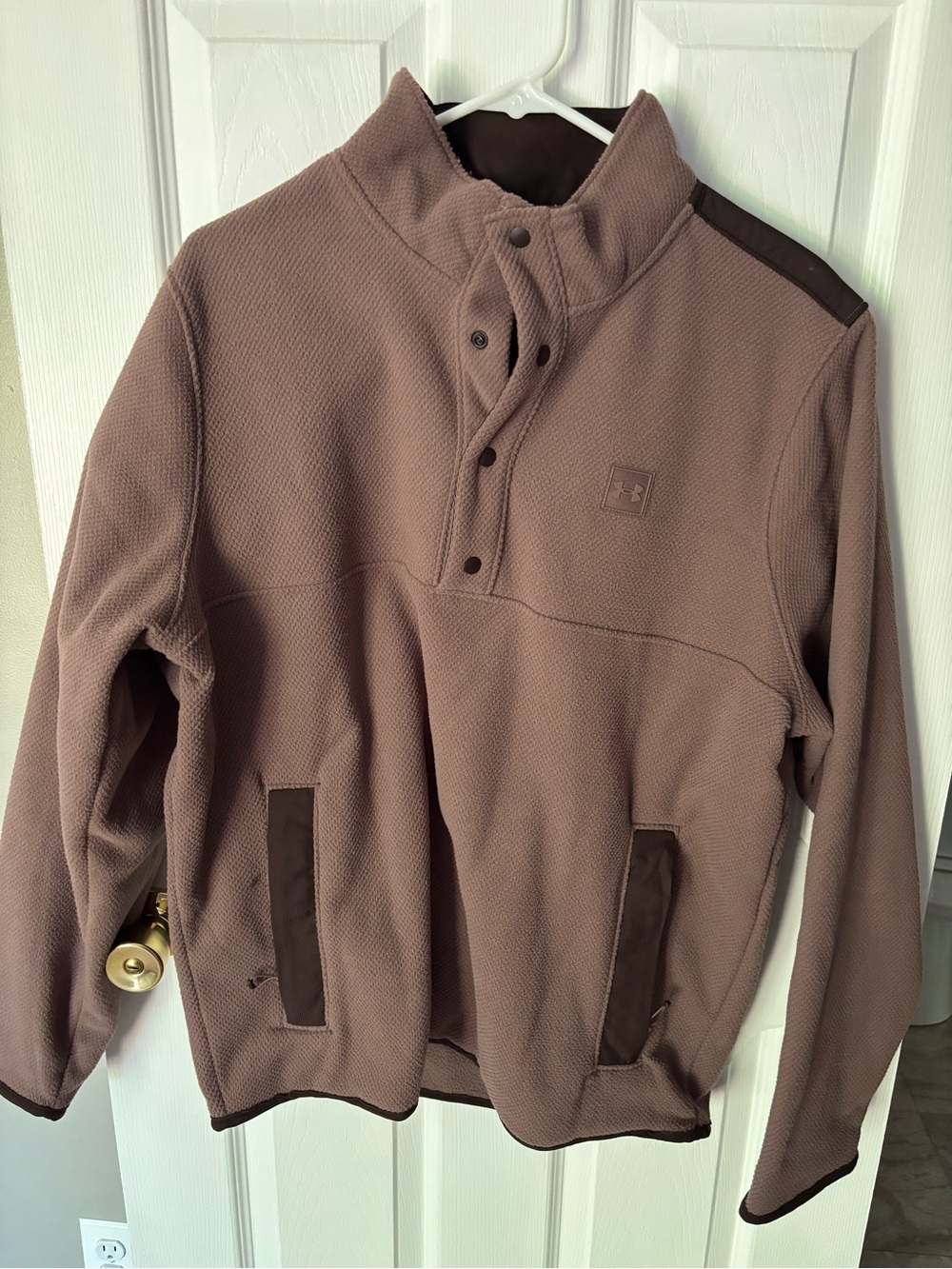 Under Armour Mauve/Brown Quarter-Snap Fleece Pullover